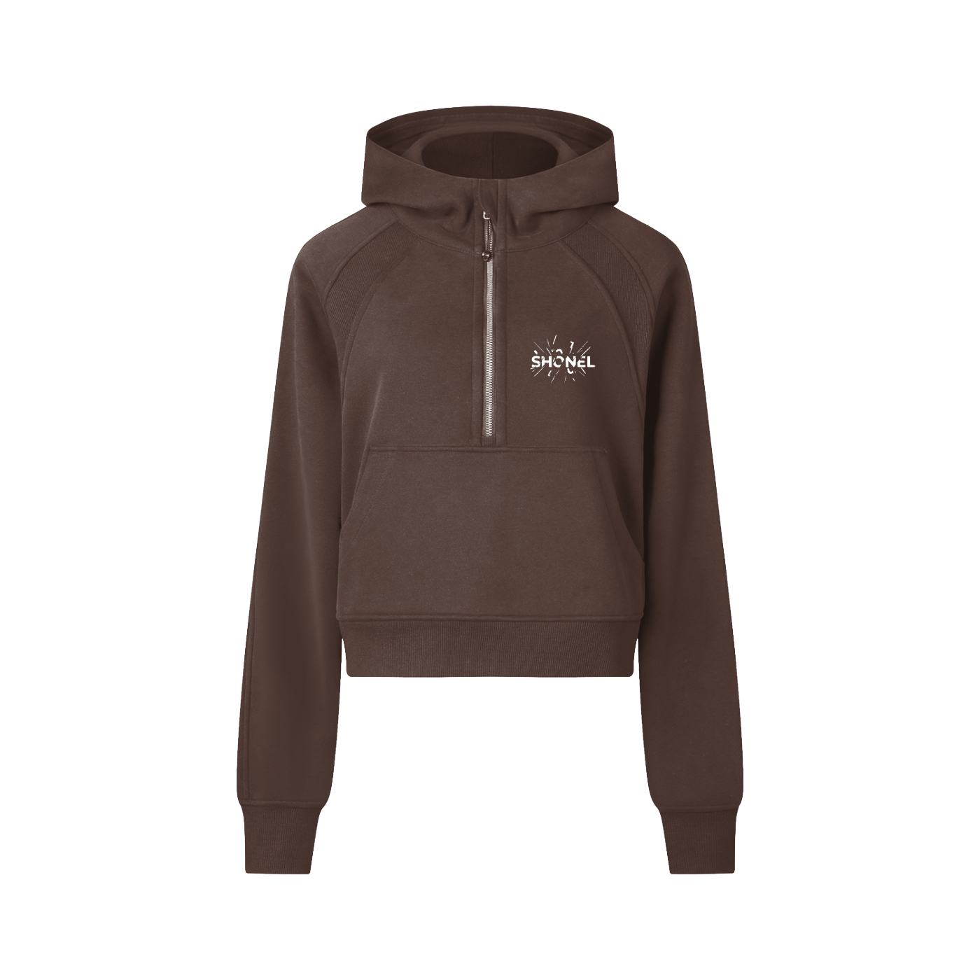 SHONEL CROPPED HALF-ZIP HOODIE