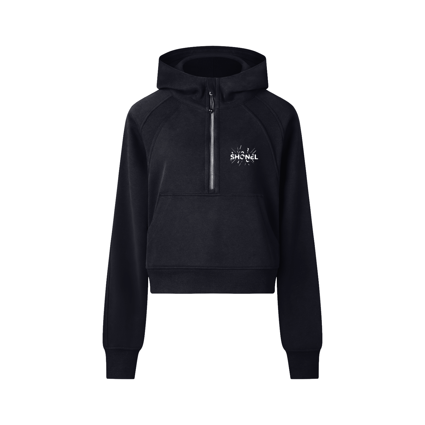 SHONEL CROPPED HALF-ZIP HOODIE