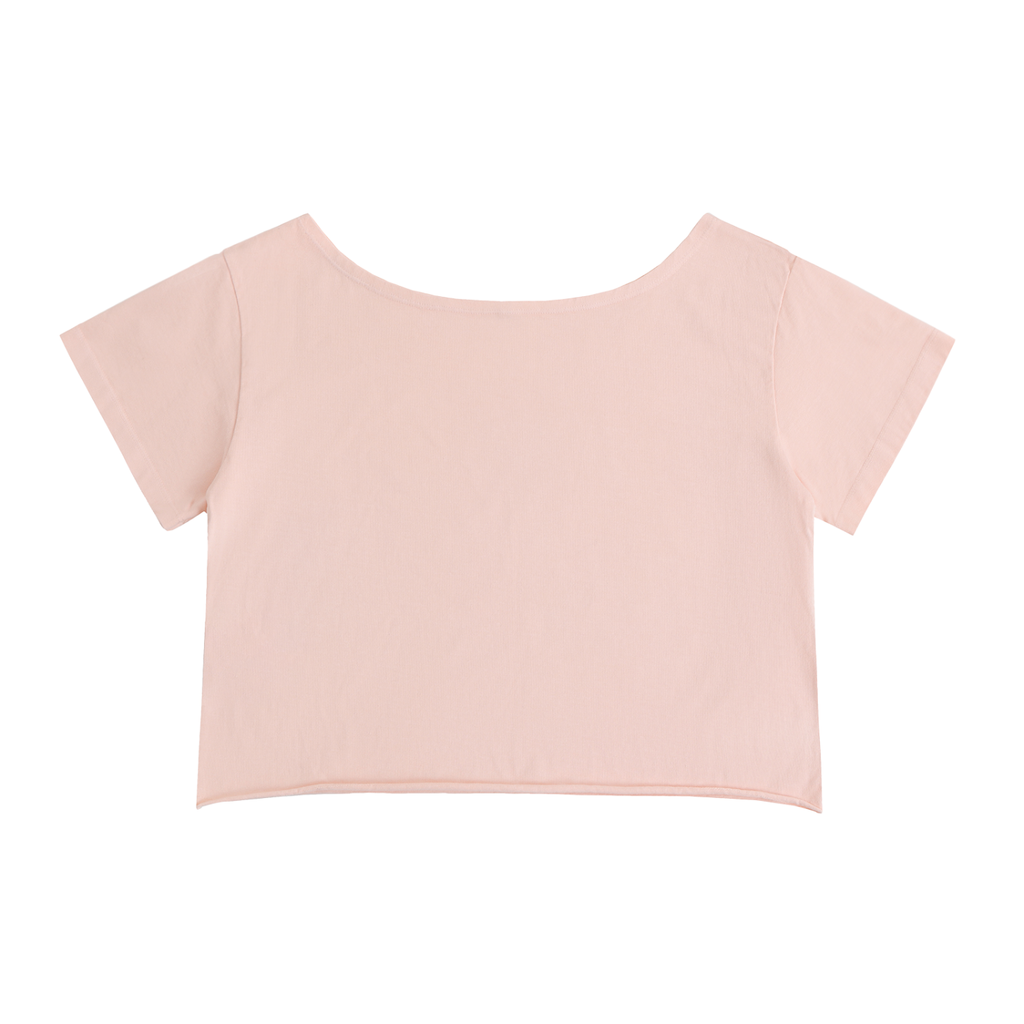 SHONEL Off-Shoulder Crop Tee