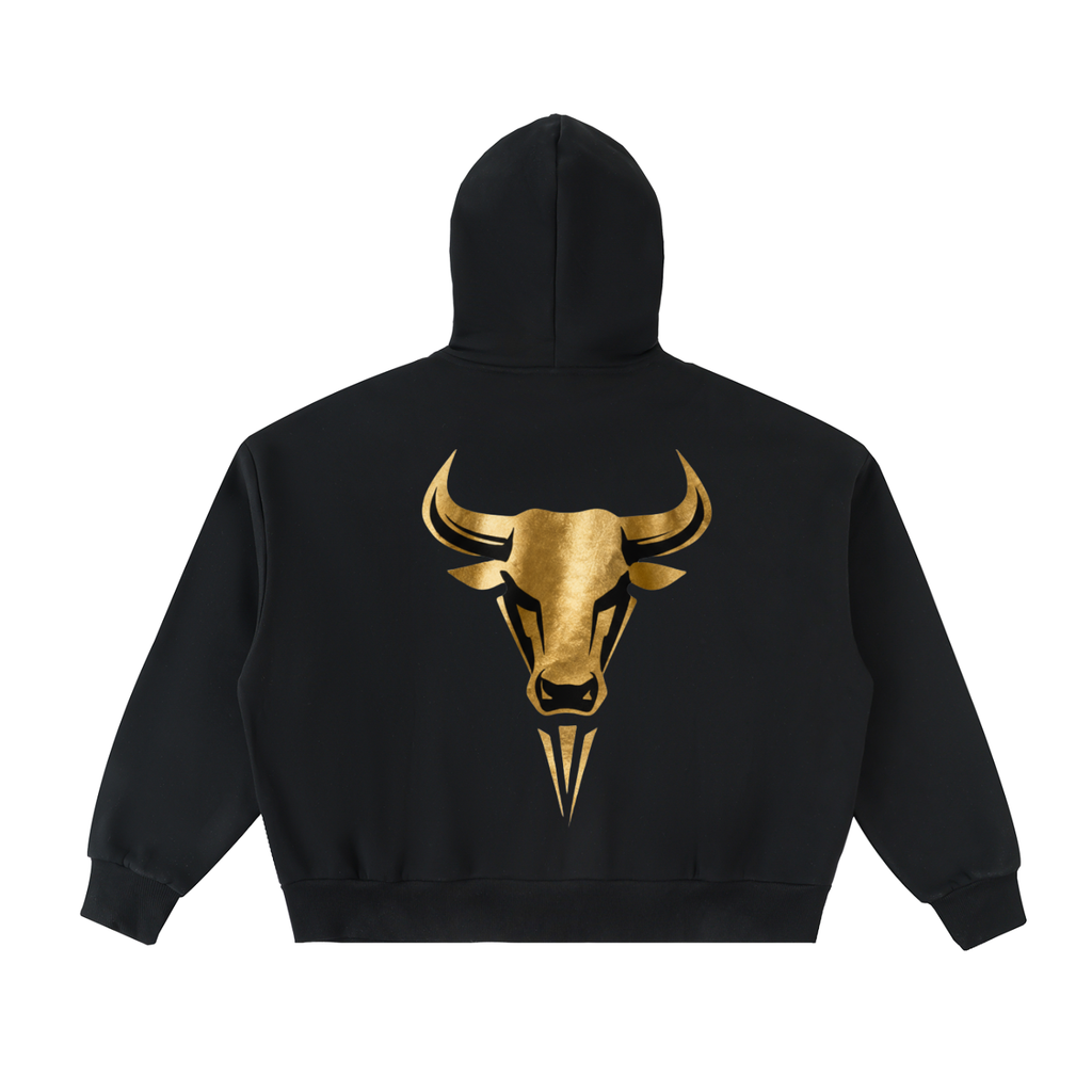 FLEECED FULL-ZIP BOXY HOODIE