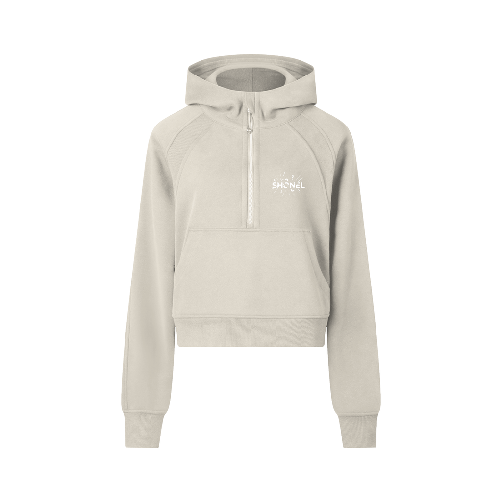 SHONEL CROPPED HALF-ZIP HOODIE