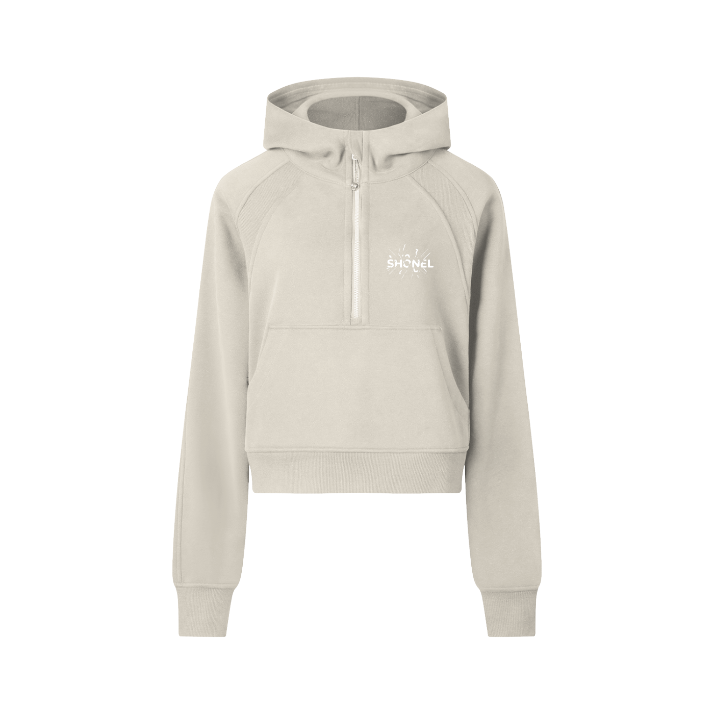 SHONEL CROPPED HALF-ZIP HOODIE