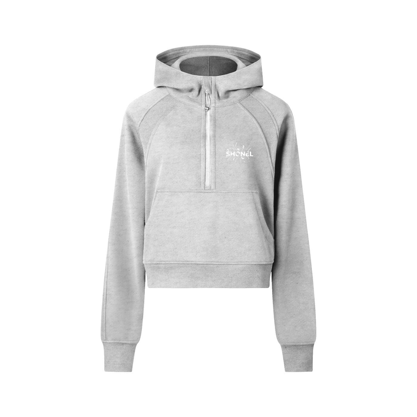 SHONEL CROPPED HALF-ZIP HOODIE
