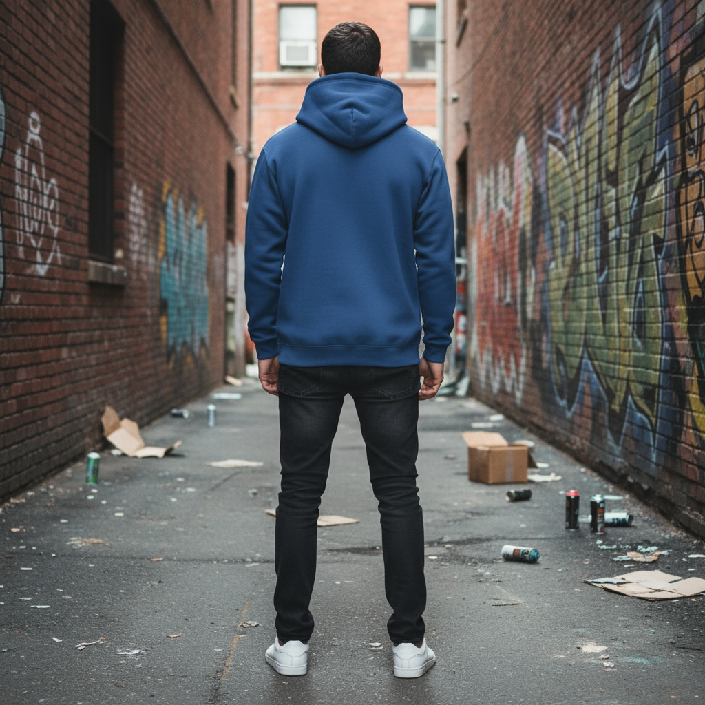 Back View - Male Model in Shonel Hoodie