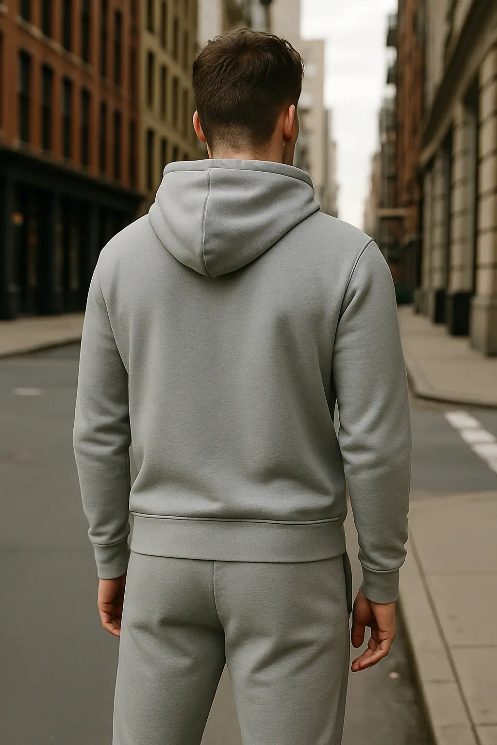 Back View - Plain Grey Tracksuit