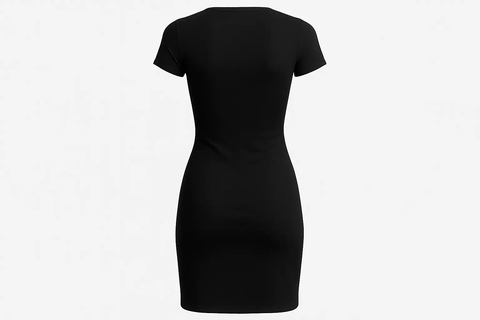 Black dress back view clean background