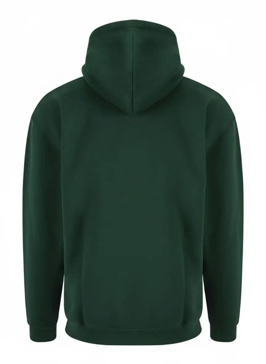 Bottle green hoodie back