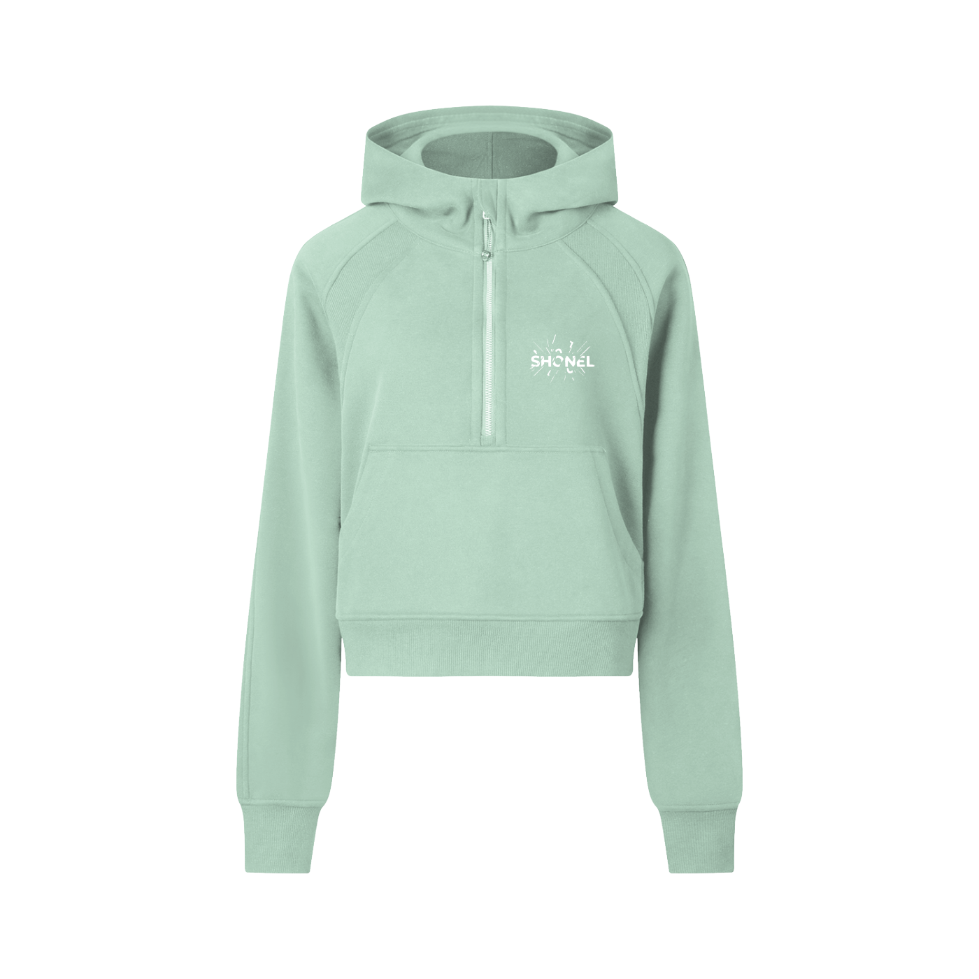 SHONEL CROPPED HALF-ZIP HOODIE