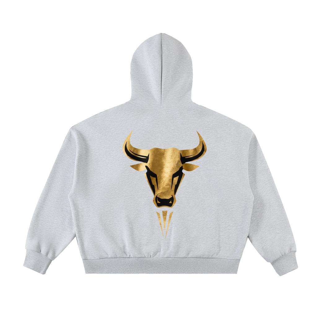 FLEECED FULL-ZIP BOXY HOODIE