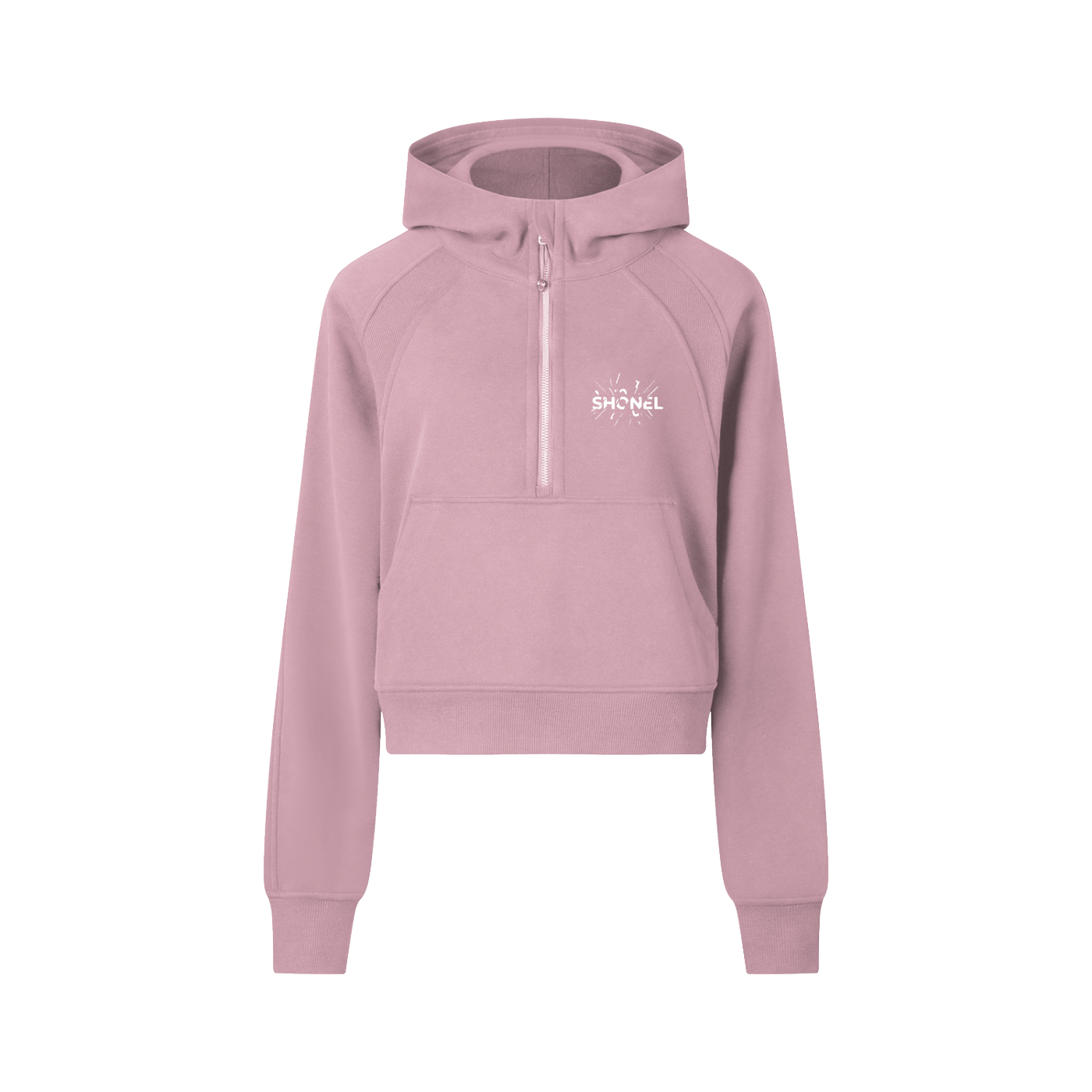 SHONEL CROPPED HALF-ZIP HOODIE
