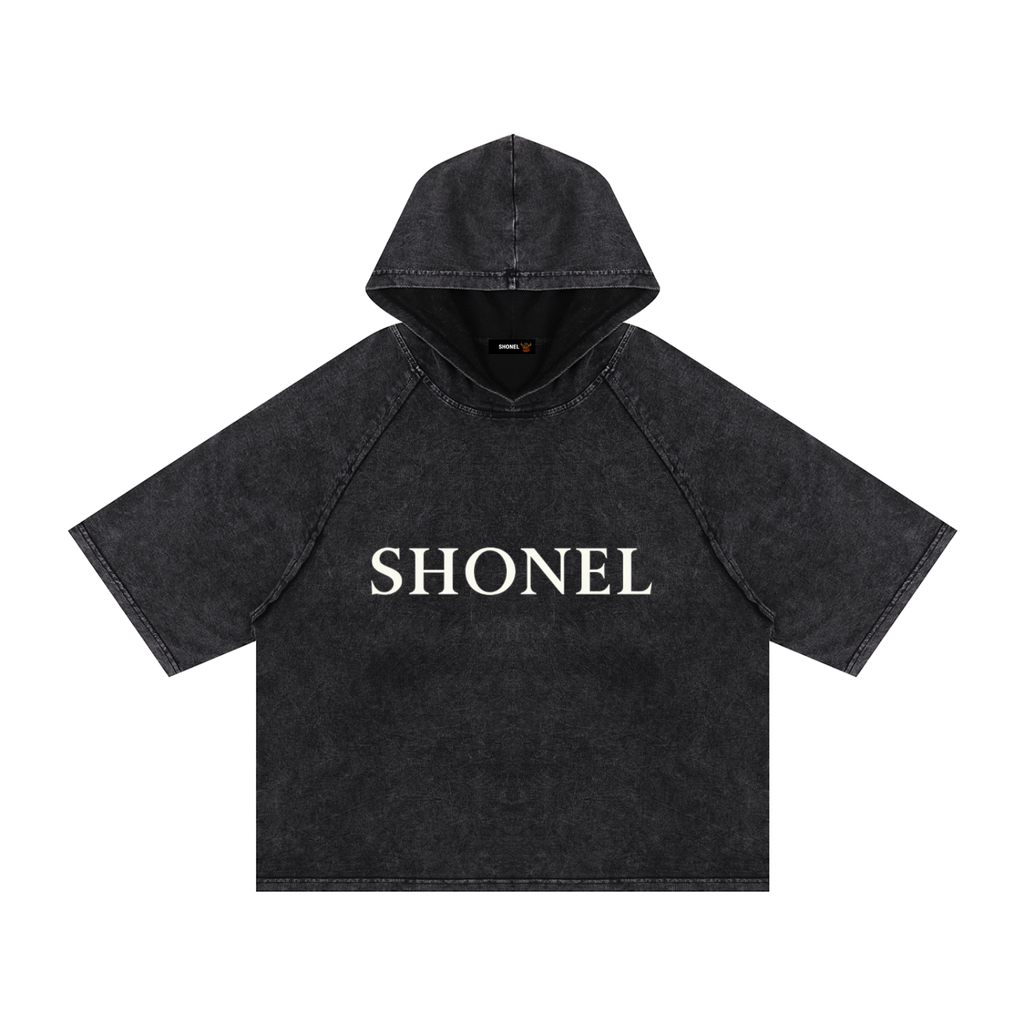 SHONEL WASHED CROP HOODIE