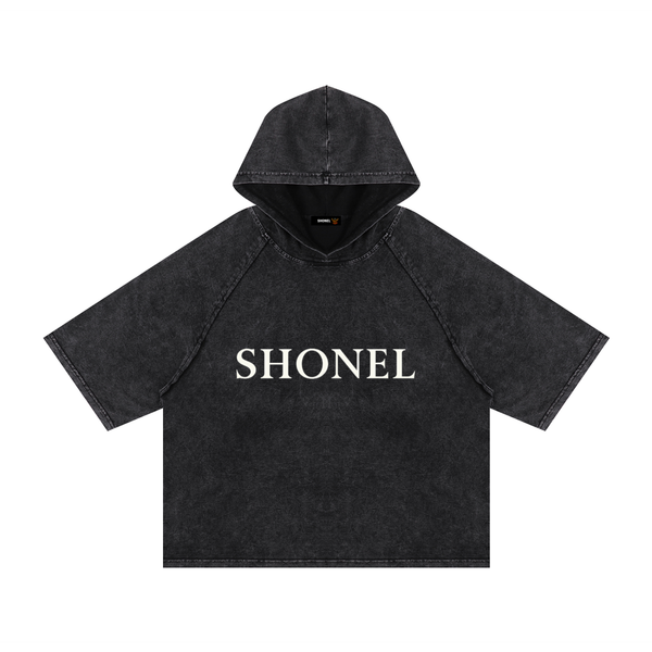 SHONEL WASHED CROP HOODIE