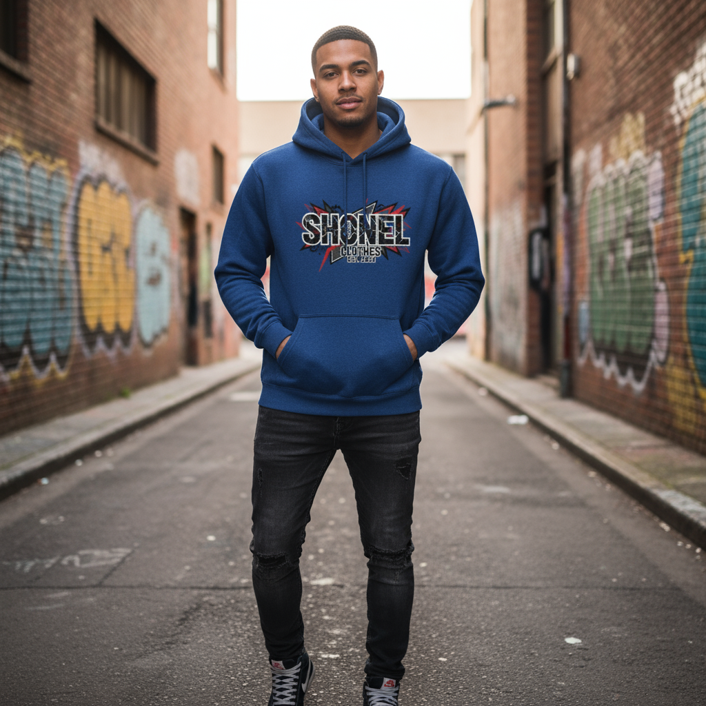 Front View - Male Model in Shonel Hoodie