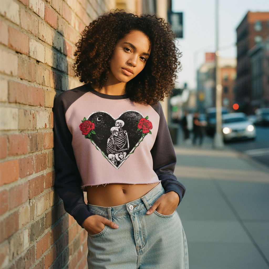 Natural streetwear photography with relaxed model pose