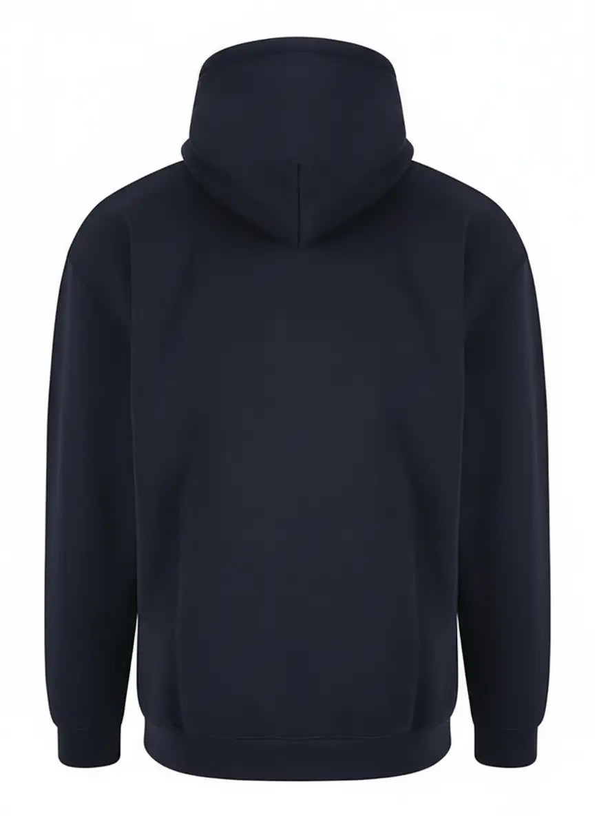 Navy hoodie back