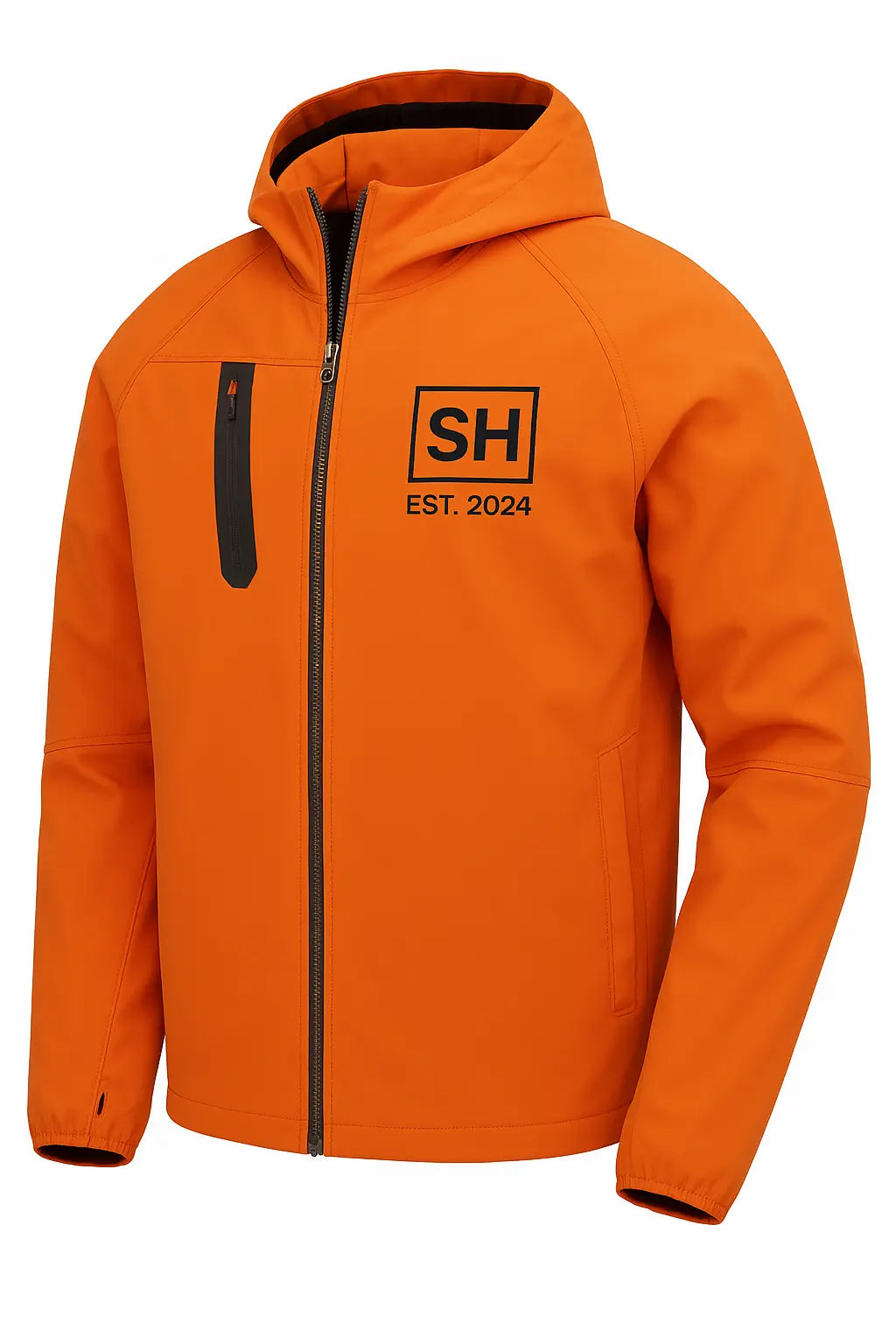 Orange jacket with SH logo on left chest