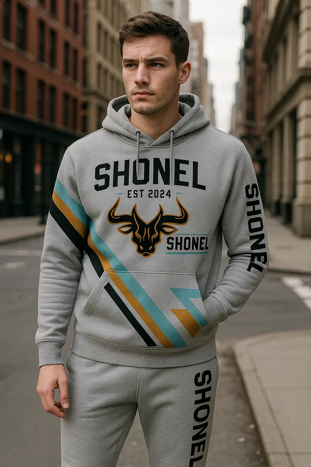 Professional Street Photography - Male Model in Shonel Tracksuit