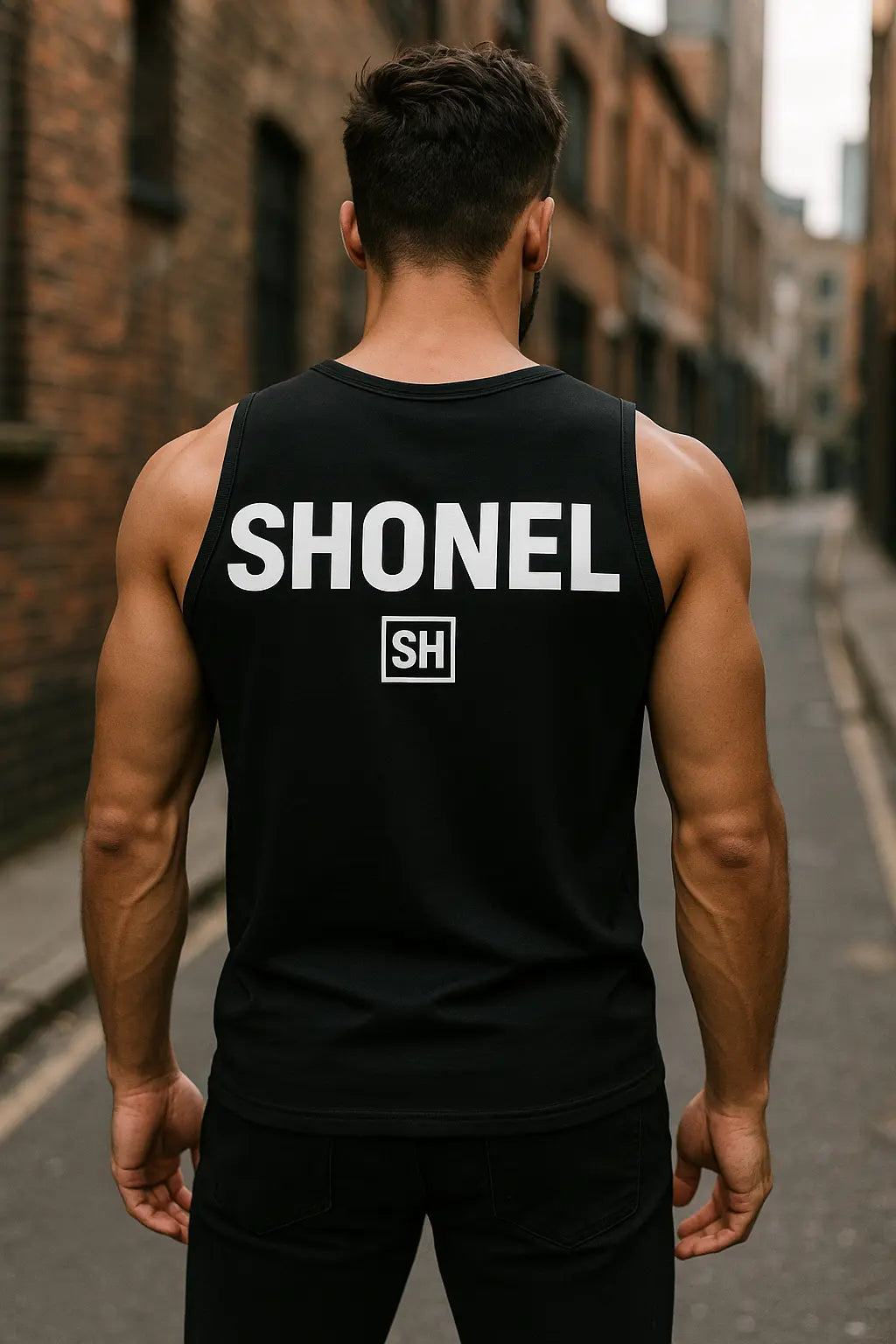 SHONEL Tank Top Back View on Model